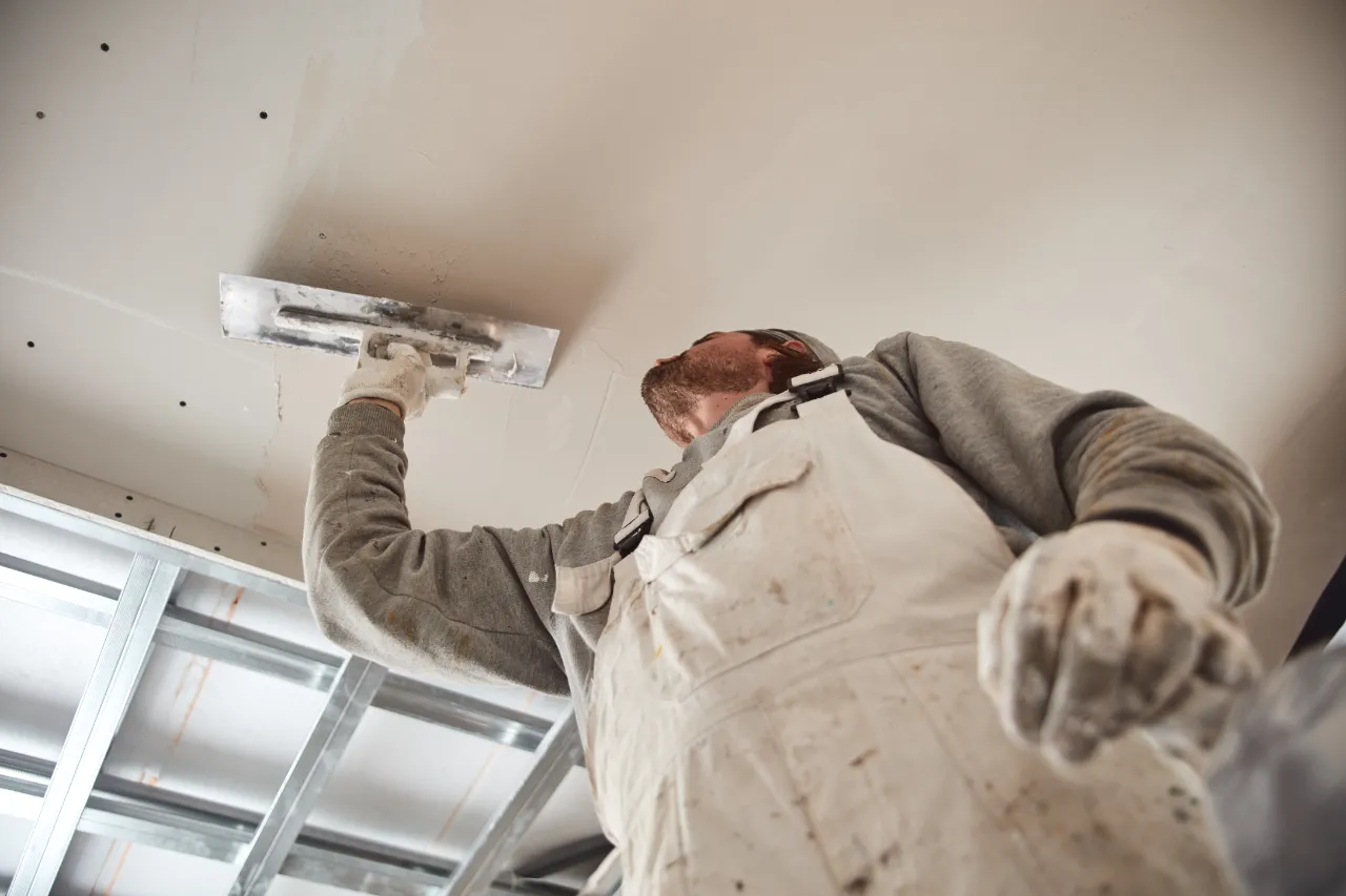 Ceiling patch and plaster work in a Massachusetts home