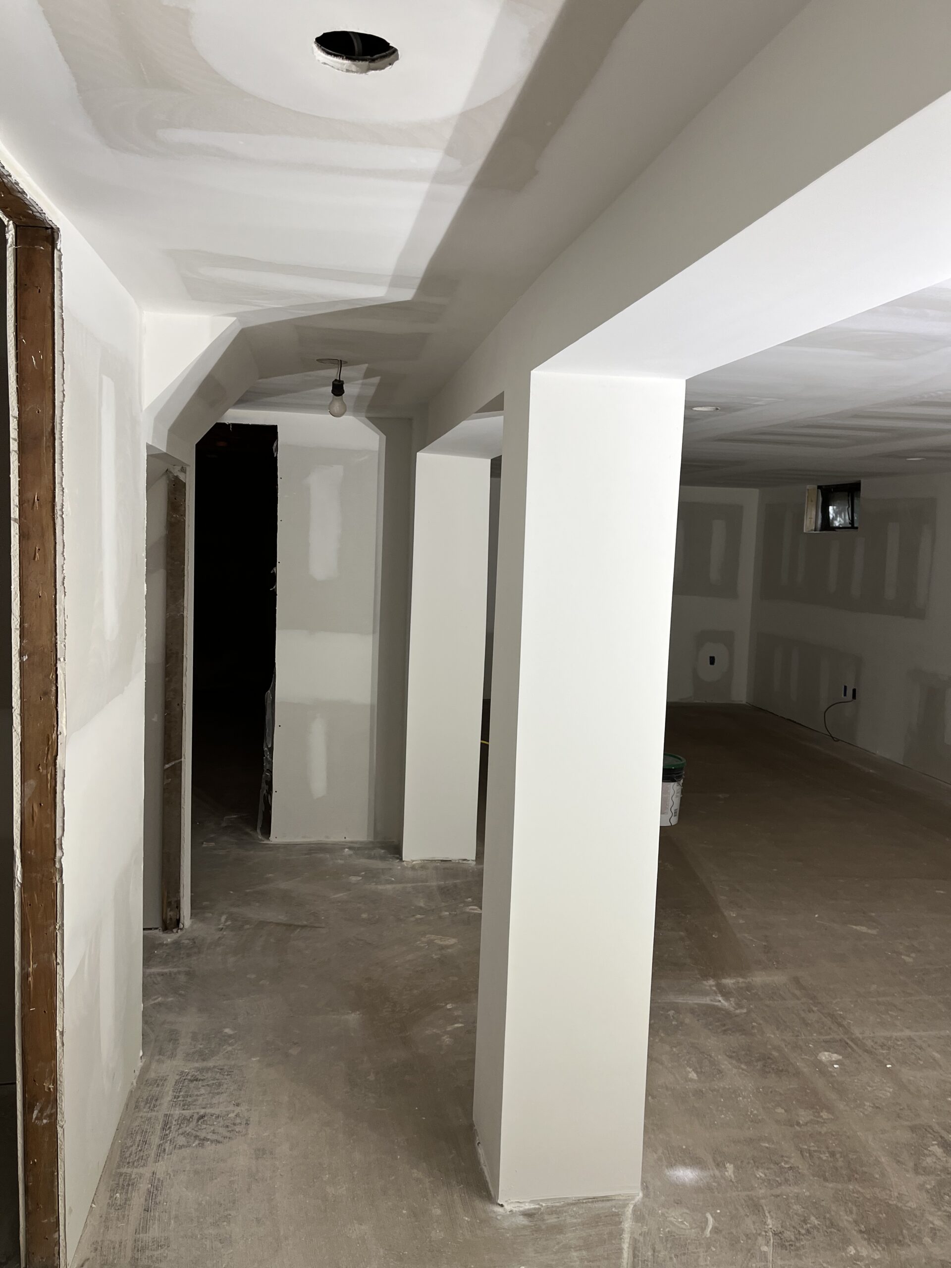 Ceiling and wall drywall work